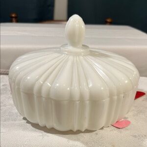 Elegant White Lidded Ceramic Dish